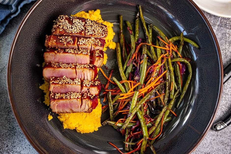 tonijn recept met gewokte bonen