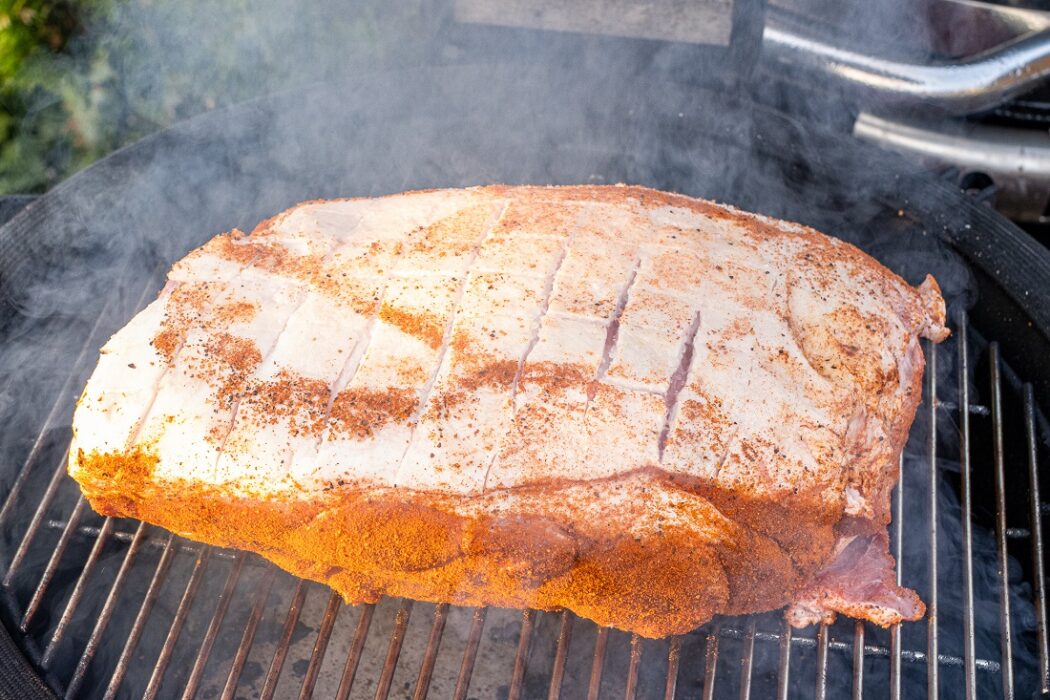 varkensvlees roken op bbq