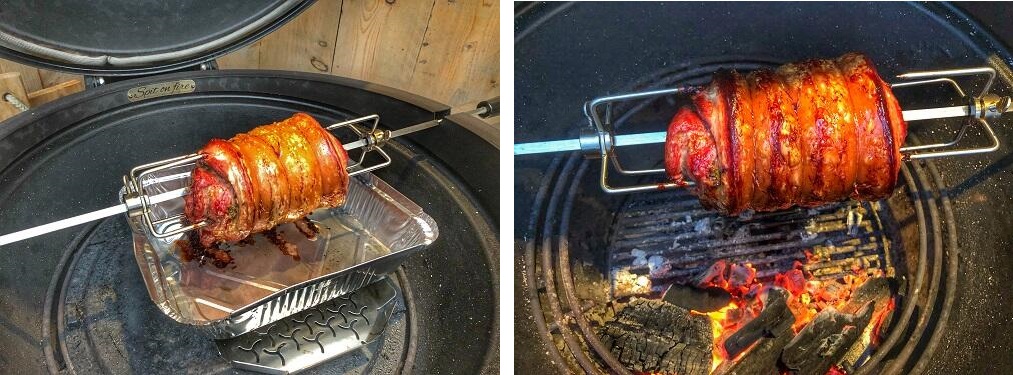 porchetta op de BBQ