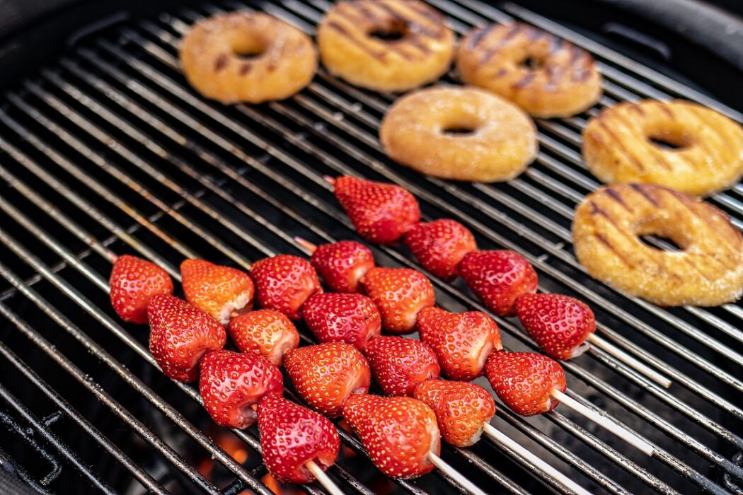 gegrilde aardbeien