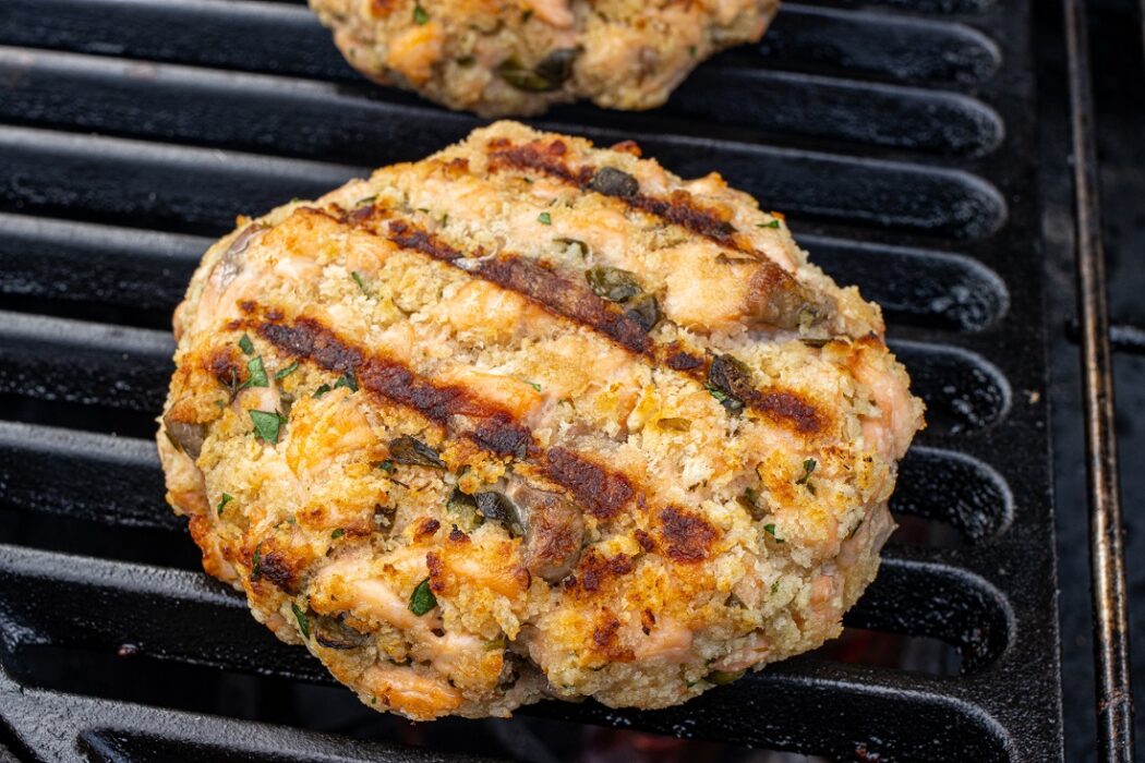 zalmburger grillen bbq