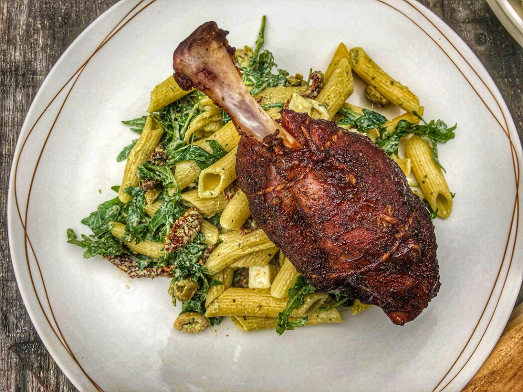 pasta salade met oerhammen