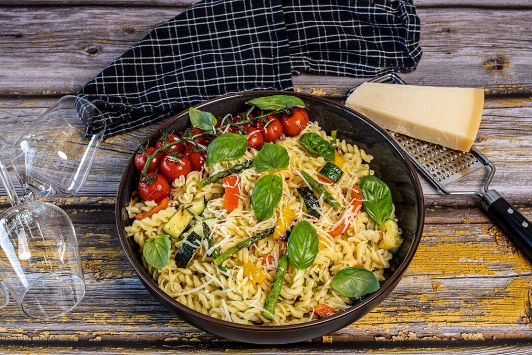 pasta met gegrilde groenten