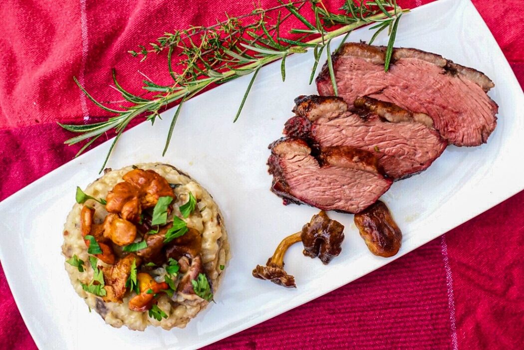 Wilde paddenstoelen risotto met Picanha