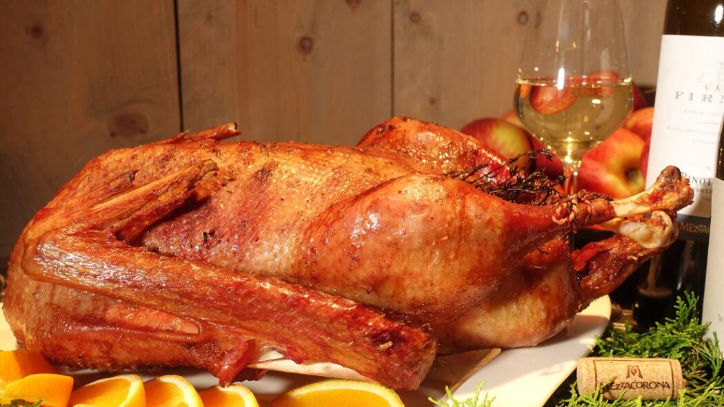 Gegrilde Gans van de bbq