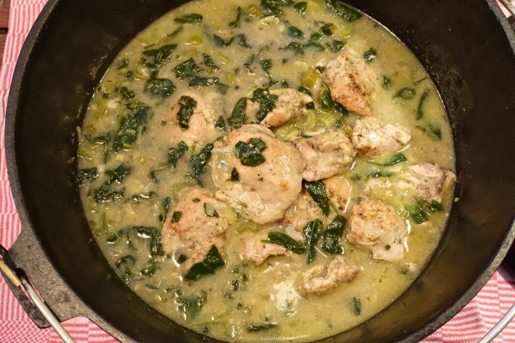 fricassee van kippendijen