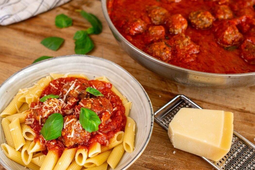 Pasta recept met gehaktballetjes
