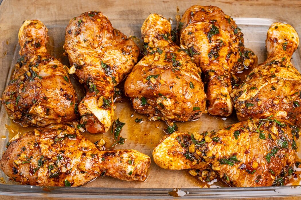 gemarineerde drumsticks