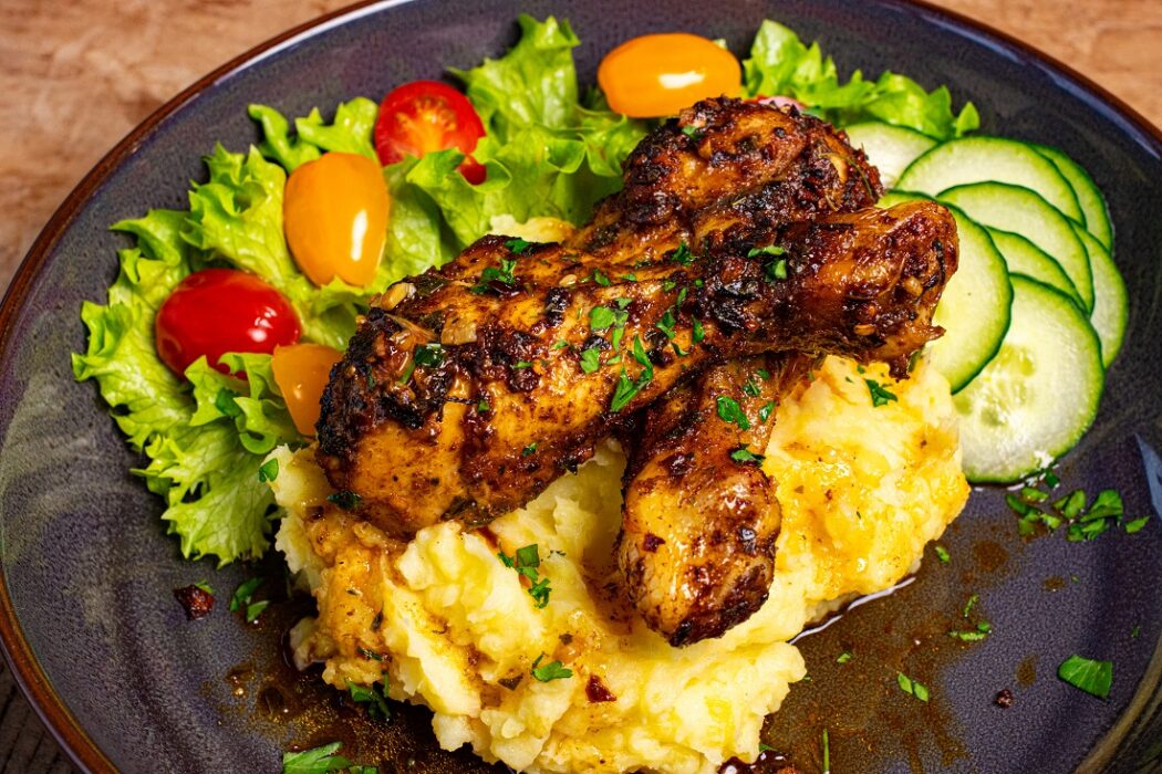 Drumsticks met puree oven